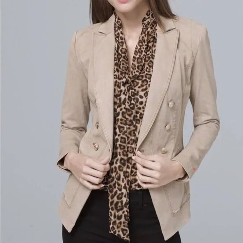 WHITE HOUSE BLACK MARKET Tan Trophy Jacket Blazer | Size 6 - Picture 2 of 16